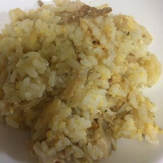 切り干し大根と、サラダチキンで簡単チャーハン♪